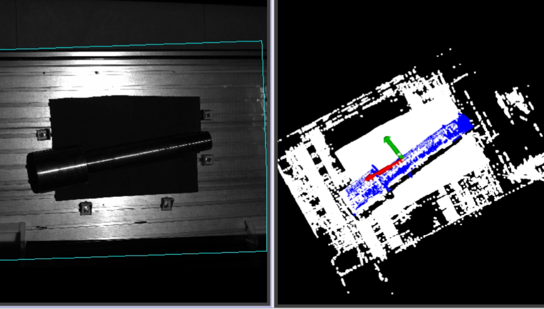3D visual guide piston rod positive and negative grasp, point cloud recognition effect is good